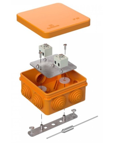 Коробка огнестойкая 80х80х40 (40-0210-FR2.5-4-П). Коробка огнестойкая для открытой установки. Промрукав в Электростали