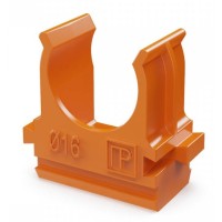 Держатель D16 оранжевый (100 шт.) (PR13.0063). Крепление для труб. Промрукав